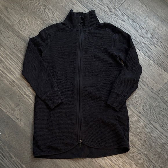 Lululemon | On Repeat High-Collared Long Full-Zip Jacket in Black Size 6 - Picture 5 of 15